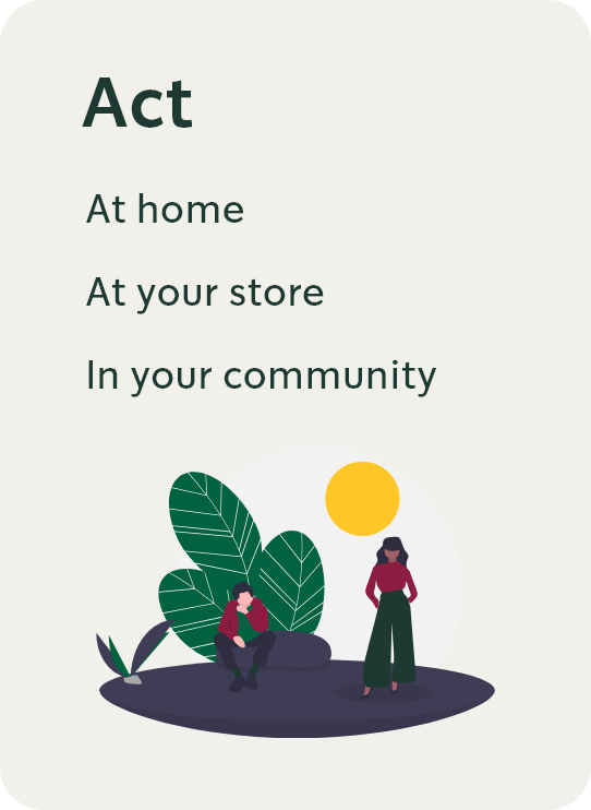 Act: At home  At your store  In your community